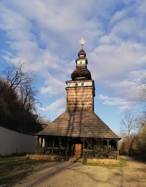 Stary Drewniany Kościół Pradze — Zdjęcie stockowe