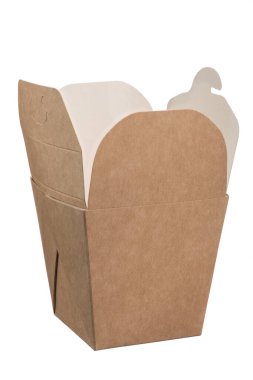 Tek kullanımlık çevre dostu fast food sofra takımı beyaz izole arka planda