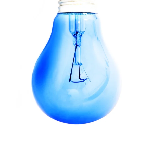 Лампочка голубая — стоковое фото