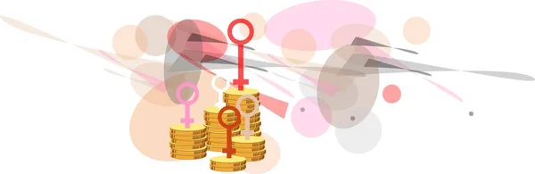 Mulher Desigualdade Género Feminismo —  Vetores de Stock