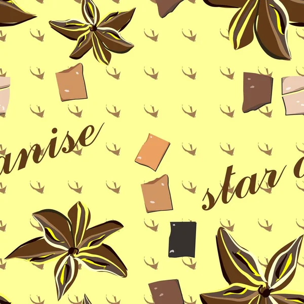 Organik ürün tasarımı için yıldız anason deseni