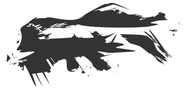 Soyut çizgiler ve noktalar. Kaligrafi. Vektör.