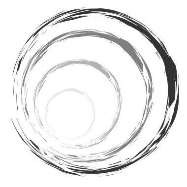 Soyut çizgiler ve noktalardan çemberler. Kaligrafi. Vektör.