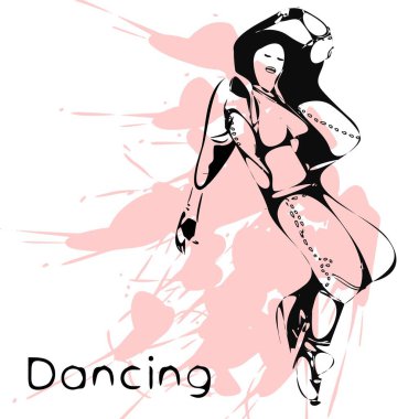 Dans eden kız. Modern Danslar, Dans Okulu, Müzik teması.