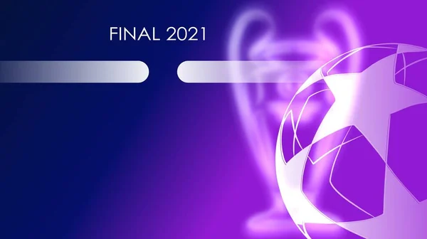 Champions League 2021 Blue Gradient Background Illustration Theme Football Championship — Stock Photo, Image