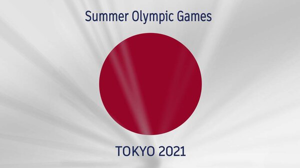 Olympic Games Tokyo 2021 Summer Olympics Olympics Japan Flag Sport Stock Photo