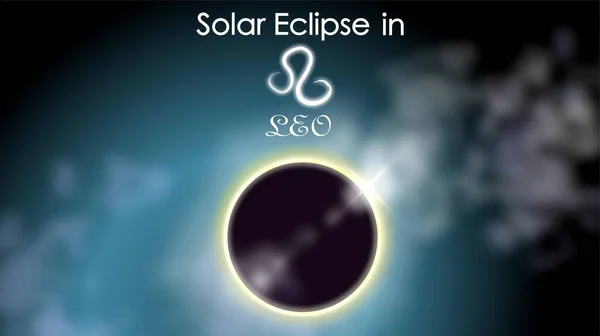 Eclipse Solar Leo Eclipse Del Sol Ilustraciones Sobre Tema Astrología —  Fotos de Stock