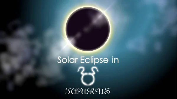 Eclipse Solar Tauro Eclipse Del Sol Ilustraciones Sobre Tema Astrología —  Fotos de Stock