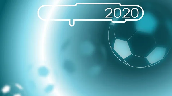 Euro 2020 Blå Gradient Bakgrunn Illustrasjon Temaet Fotball Mesterskap Idrett – stockfoto