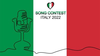 Eurovision 2022. Torino 2022. Şarkı yarışması. İtalya 2022. 2022 Avrupa Müzik Festivali. Pankart