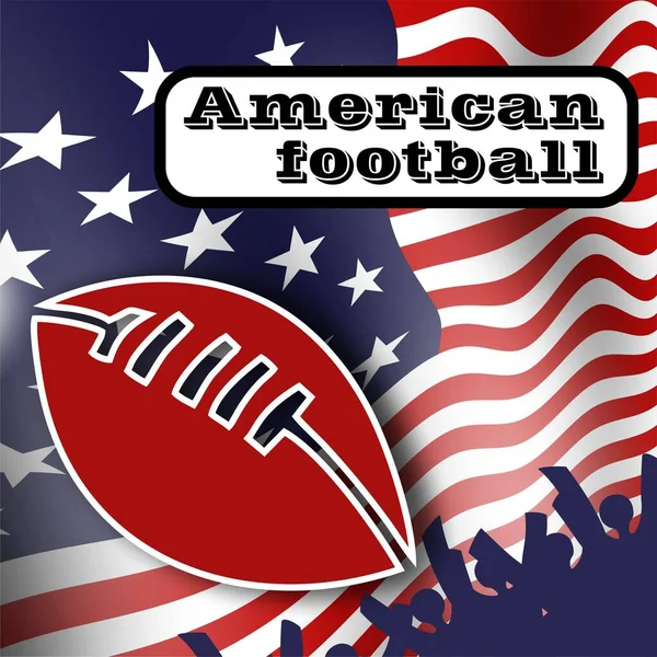 Superbowl Football Americano Sfondo Con Una Palla Football Americano Illustrazione — Foto Stock