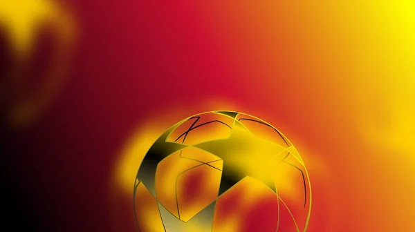 Champions League Black Orange Gradient Background Soccer Ball Stars Illustration — Stock Photo, Image