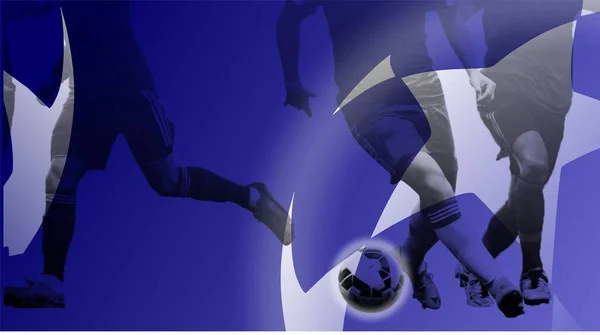 Ilustrasi Pada Tema Sepak Bola Kejuaraan Olahraga — Stok Foto
