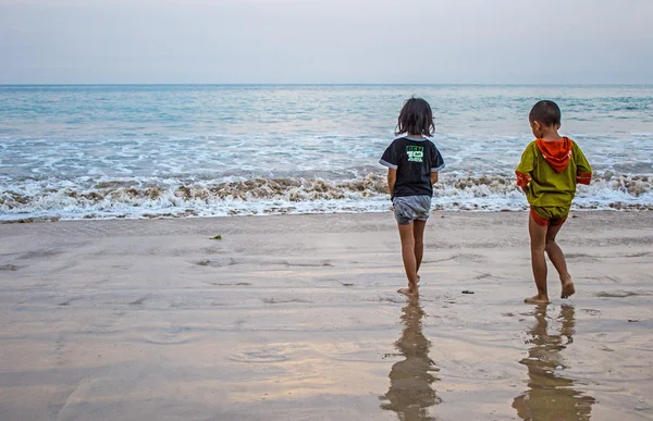 Two children's Game. Bali, Nusa Dua Stock Picture