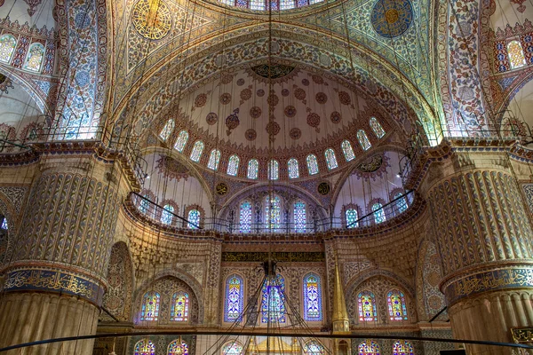 Modrá mešita uvnitř. Turecko, Istanbul Stock Obrázky