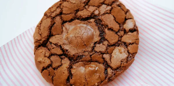 Texture Cookie Brownie Doux Fraîchement Cuit — Photo