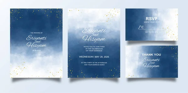 Suluboya düğün davetiyesi. Sulu suluboya güzel bir düğün kartı.