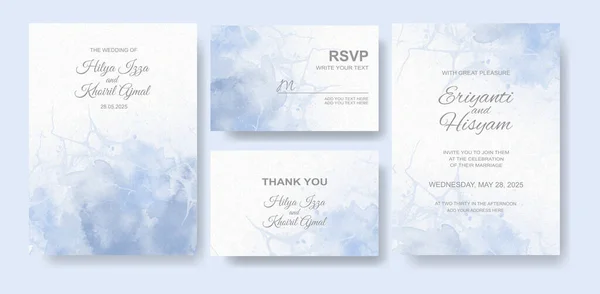 Suluboya düğün davetiyesi. Sulu suluboya güzel bir düğün kartı.