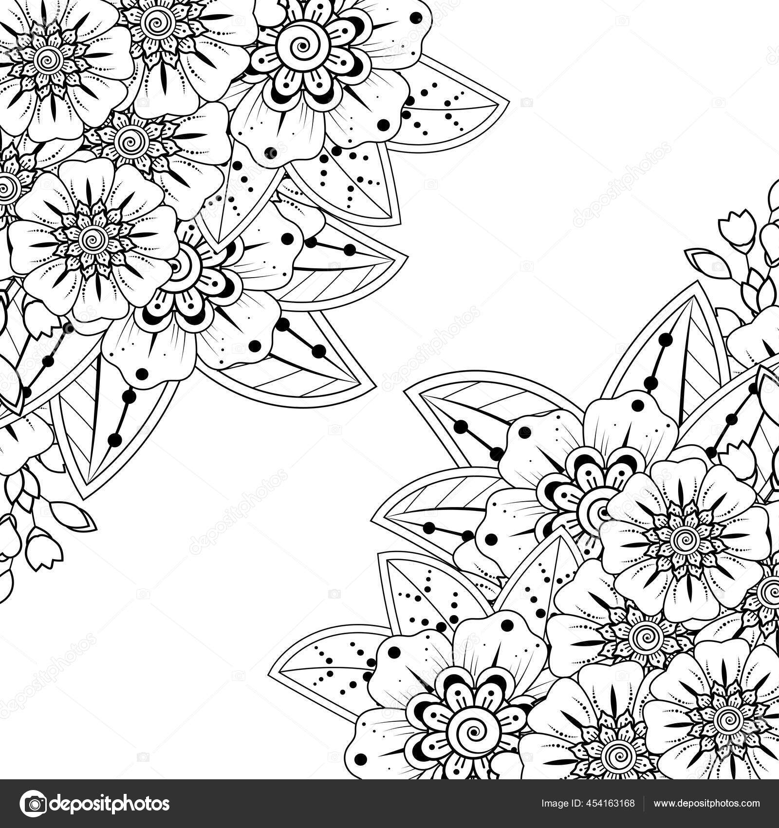 Mehndi Decoración Flores Estilo Étnico Oriental Indio Adorno Garabato Esquema vector, gráfico vectorial © Rezi_Fazriyanto imagen #454163168 Mehndi Decoración Flores Estilo Étnico Oriental Indio Adorno Garabato Esquema vector, gráfico vectorial © Rezi_Fazriyanto imagen #454163168