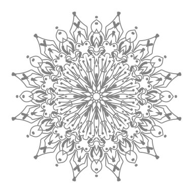 Tek renkli dantel mandala desenli. Amblem lüks güzellik merkezi, kozmetik, mücevher, otel, restoran. Düğün zarif taslak çerçevesi. Vektör çiçekli logo dizaynı. Yuvarlak altın süslü çerçeve. Klasik premium tasarım vektör ögesi.