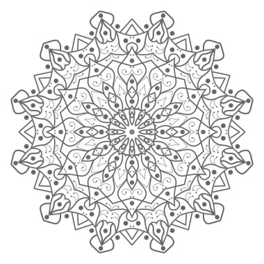 Tek renkli dantel mandala desenli. Amblem lüks güzellik merkezi, kozmetik, mücevher, otel, restoran. Düğün zarif taslak çerçevesi. Vektör çiçekli logo dizaynı. Yuvarlak altın süslü çerçeve. Klasik premium tasarım vektör ögesi.