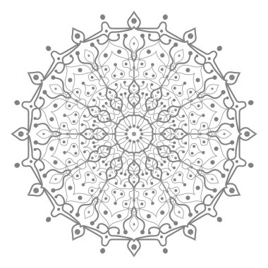 Tek renkli dantel mandala desenli. Amblem lüks güzellik merkezi, kozmetik, mücevher, otel, restoran. Düğün zarif taslak çerçevesi. Vektör çiçekli logo dizaynı. Yuvarlak altın süslü çerçeve. Klasik premium tasarım vektör ögesi.