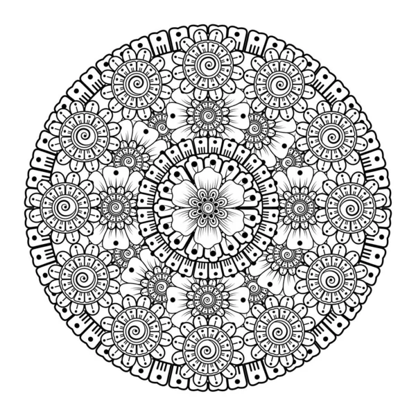 Tek renkli dantel mandala desenli. Amblem lüks güzellik merkezi, kozmetik, mücevher, otel, restoran. Düğün zarif taslak çerçevesi. Vektör çiçekli logo dizaynı. Yuvarlak altın süslü çerçeve. Klasik premium tasarım vektör ögesi.