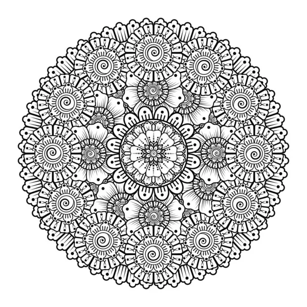 Tek renkli dantel mandala desenli. Amblem lüks güzellik merkezi, kozmetik, mücevher, otel, restoran. Düğün zarif taslak çerçevesi. Vektör çiçekli logo dizaynı. Yuvarlak altın süslü çerçeve. Klasik premium tasarım vektör ögesi.