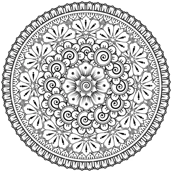 Mehndi Flor Para Henna Mehndi Tatuagem Decoração Ornamento Decorativo Estilo —  Vetores de Stock