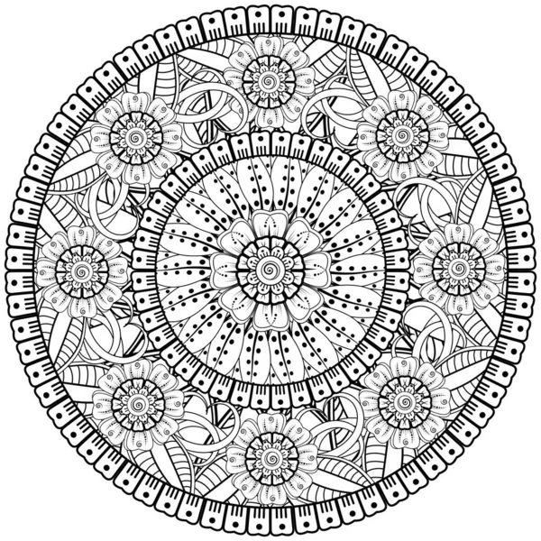 Mehndi Flor Para Henna Mehndi Tatuagem Decoração Ornamento Decorativo Estilo —  Vetores de Stock
