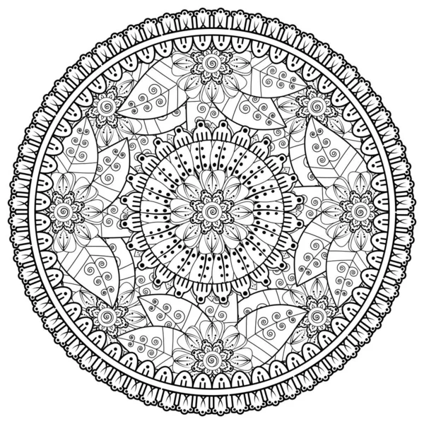 Bunga Mehndi Untuk Henna Mehndi Tato Dekorasi Ornamen Dekoratif Dalam - Stok Vektor