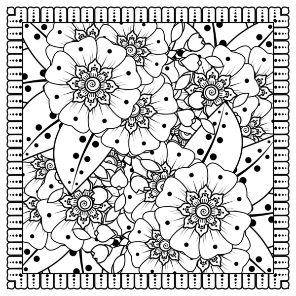 Mehndiho Květina Pro Hennu Mehndi Tetování Dekorace Dekorativní Ozdoba Etnickém — Stockový vektor