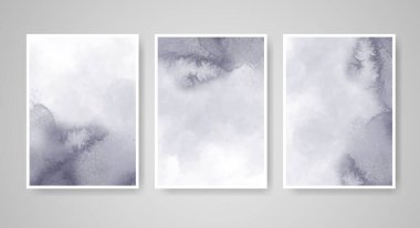 Parlak renkli vektör suluboya arkaplanlı kartlar. Randevunuz, kartpostalınız, afişiniz için tasarım.