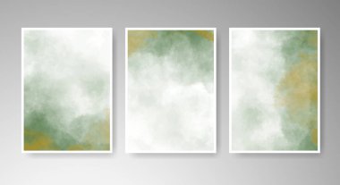 Parlak renkli vektör suluboya arkaplanlı kartlar. Randevunuz, kartpostalınız, afişiniz için tasarım.