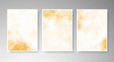 Parlak renkli vektör suluboya arkaplanlı kartlar. Randevunuz, kartpostalınız, afişiniz için tasarım.