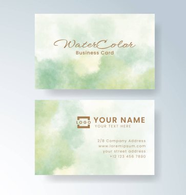 Suluboya ile güzel bir kartvizit şablonu