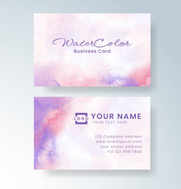 Suluboya ile güzel bir kartvizit şablonu