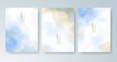 Parlak renkli vektör suluboya arkaplanlı kartlar. Randevunuz, kartpostalınız, afişiniz için tasarım.