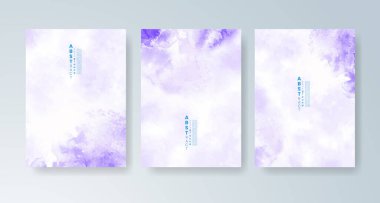 Parlak renkli vektör suluboya arkaplanlı kartlar. Randevunuz, kartpostalınız, afişiniz için tasarım.