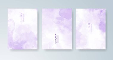 Parlak renkli vektör suluboya arkaplanlı kartlar. Randevunuz, kartpostalınız, afişiniz için tasarım.