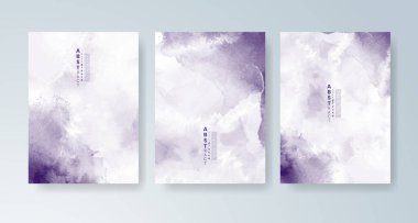 Parlak renkli vektör suluboya arkaplanlı kartlar. Randevunuz, kartpostalınız, afişiniz için tasarım.