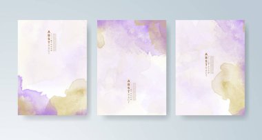 Parlak renkli vektör suluboya arkaplanlı kartlar. Randevunuz, kartpostalınız, afişiniz için tasarım.