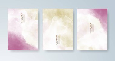 Parlak renkli vektör suluboya arkaplanlı kartlar. Randevunuz, kartpostalınız, afişiniz için tasarım.