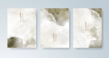 Parlak renkli vektör suluboya arkaplanlı kartlar. Randevunuz, kartpostalınız, afişiniz için tasarım.