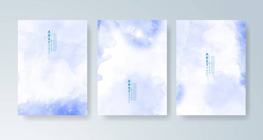 Parlak renkli vektör suluboya arkaplanlı kartlar. Randevunuz, kartpostalınız, afişiniz için tasarım.