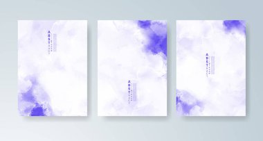 Parlak renkli vektör suluboya arkaplanlı kartlar. Randevunuz, kartpostalınız, afişiniz için tasarım.