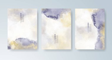 Parlak renkli vektör suluboya arkaplanlı kartlar. Randevunuz, kartpostalınız, afişiniz için tasarım.