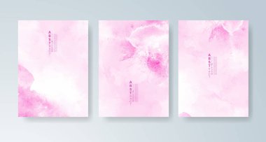 Parlak renkli vektör suluboya arkaplanlı kartlar. Randevunuz, kartpostalınız, afişiniz için tasarım.
