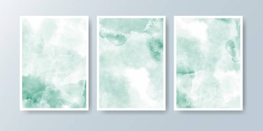 Parlak renkli vektör suluboya arkaplanlı kartlar. Randevun için tasarım, kartpostal