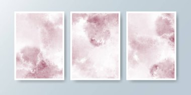 Parlak renkli vektör suluboya arkaplanlı kartlar. Randevun için tasarım, kartpostal